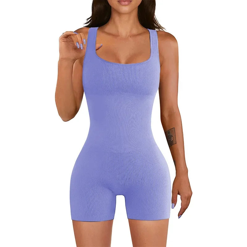 Ribbed Jumpsuits for Women One Piece Rompers